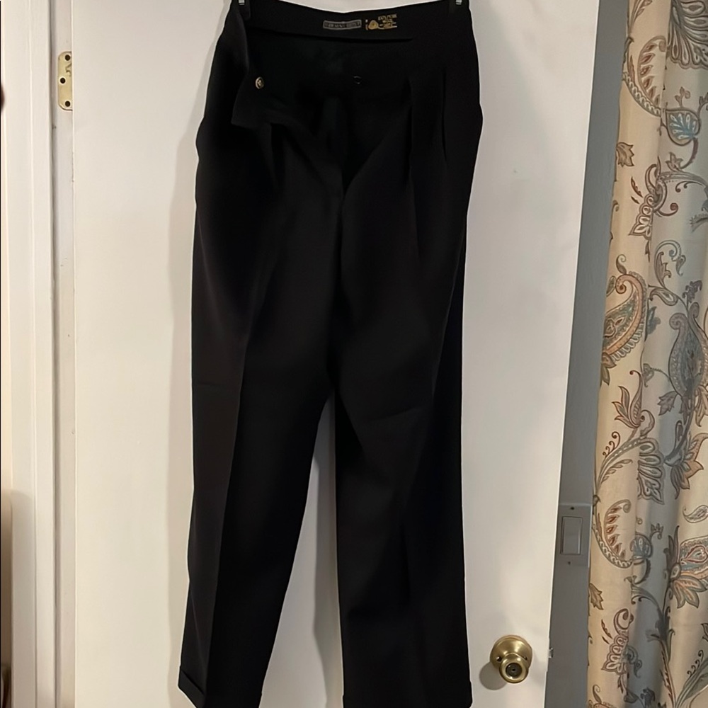 Classic Black VintageTrousers with Straight-Leg Cut